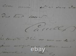 LOCLE Camille of the SIGNED AUTOGRAPH LETTER, 1884, 4 pages