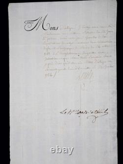 LOUIS XVI handwritten letter signed by Breteuil Archbishop 1784