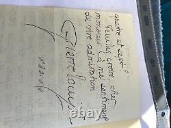 LOUYS Autographed Handwritten Signed Letter