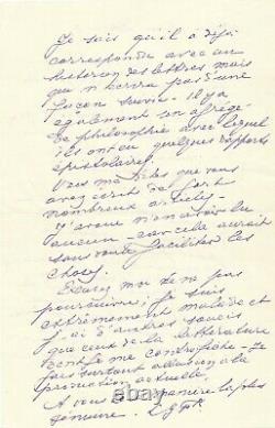 L. De Gonzague Frick 6 Signed Autographs Quotes Jean Cocteau André Billy