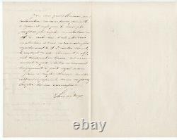 Lamartine (alphonse De) Signed Autograph Letter, Paris 2 December 1857