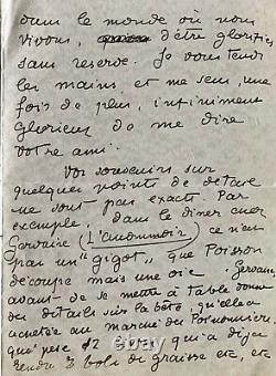 Laurent Tailhade, Handwritten Autograph Letter Signed On Émile Zola, 4 Pp