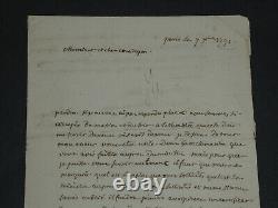 Lautour Duchalit Signed Autograph Letter French Revolution 1792