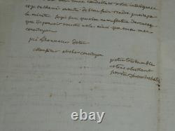 Lautour Duchalit Signed autograph letter French Revolution 1792