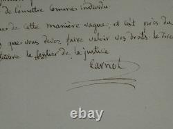 Lazare Carnot Signed Autograph Letter to the Directory, Naples Diplomacy, 1796