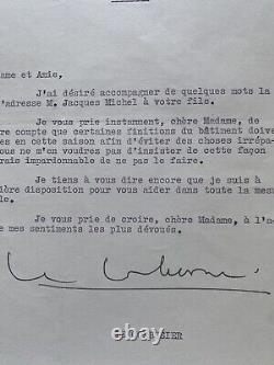 Le Corbusier (1887-1965). Typed Letter Signed from 1955