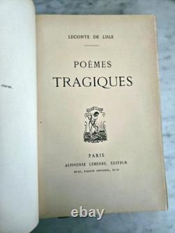 Leconte de Lisle Signed Autograph Letter, Morocco Leather Binding, Tragic Poems Leconte de Lisle Signed Autograph Letter, Morocco Leather Binding, Tragic Poems