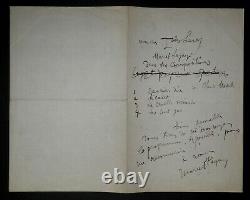 Legay Marcel Letter Autography Signed In Jules Levy, Compositions