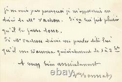 Léon Bonnat Painter Letter Autograph Signed Adolphe Braun Marius Vachon