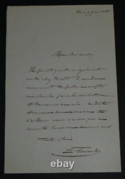 Léon Foucault, Physicien Belle Letter Autographe D'amitie Signée, Paris, 1865