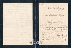 Léon LHERMITTE signed autograph letter a pastel and not a painting