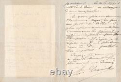 Léon LHERMITTE signed autograph letter a pastel and not a painting