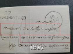 Letter 1828 to Count de La Guibourgère / signed Dugué, Victor Hugo family godfather