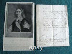 Letter Autograph Signed By Michel Le Tellier (1 Las) To Besons In 1670