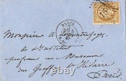 Letter Autograph Signed Maxime Du Camp À Quatrefages 1864 Voyage En Orient