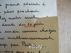 Letter Autograph Signee Andre Breton 1965 (military School Aerienne Poitiers)