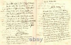 Letter Autograph Signee De Jacques Jasmin, Agen, 1844, Provencal, Toulouse