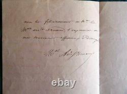 Letter Autograph Signee Saint-arnaud 1853 Algeria