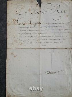 Letter Concerning The Dolphin Signed Louis XV 1773 Rare
