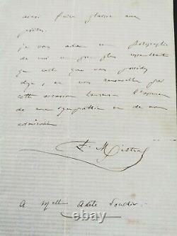 Letter From Frédéric Mistral Handwritten Autograph / 1874 Signed