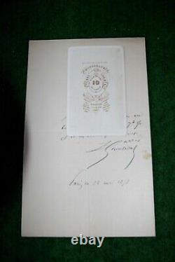 Letter From Léon Gambetta Signee Of 22 May 1878 And Photo Tour Card