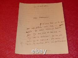 Letter Signed Autography Georges Gaudy Writer 1926 Action Francaise J. Sadoul