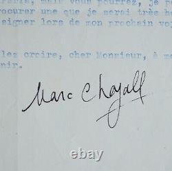 Letter Signed By Marc Chagall