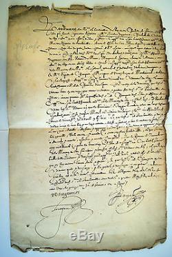 Letter Signed By Nicolas Angennes, Lord De Rambouillet