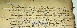 Letter Signed By Nicolas Angennes, Lord De Rambouillet