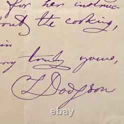 Lewis Carroll autograph letter signed addressed to his friend Dr. Rivers