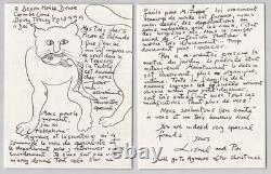 Lionel & Pru Miskin Signed autograph letter & envelope Original drawing