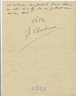 Literature Jacques Chardonne Autograph Letter Signed Copies Editor