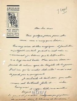 Literature Jean Cayrol Signed Autograph Letter And 3 Autograph Poems