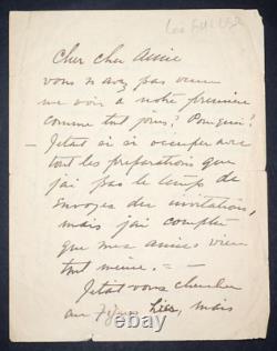 Loïe Fuller American Dancer SIGNED AUTOGRAPH LETTER 2 pages in French