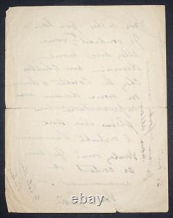 Loïe Fuller American Dancer SIGNED AUTOGRAPH LETTER 2 pages in French