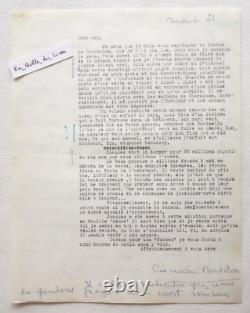 Lot 12 L. A. S Jacques Chardonne (1884-1968) Autographed letter signed to L. Guitard