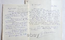 Lot 12 L. A. S Jacques Chardonne (1884-1968) Autographed letter signed to L. Guitard