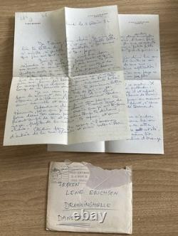 Lot of Signed Autographed Letters from Yves Bonnat to His Wife