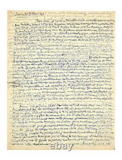 Louis Aragon / Autograph Letter Signed With Poem / Occupation / Maquis / 1941