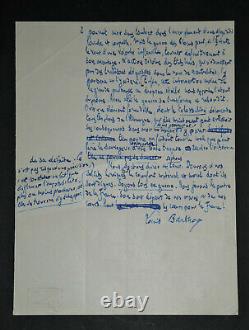 Louis Barthou Interressante Autography Letter Signed On The 1st World War