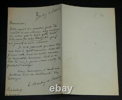 Louis Baudry de Saunier SIGNED AUTOGRAPH LETTER Human Locomotion 1891