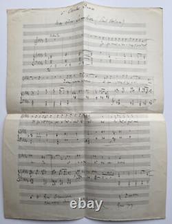 Louis DUMAS signed autographed manuscript partition