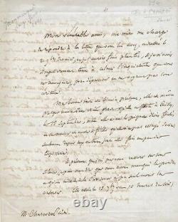 Louis De Monmerqué Autograph Letter Signed To Jean-martin Charcot 1841