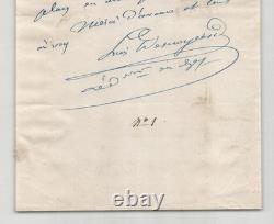 Louis Desnoyers Signed Autograph Letter 1861