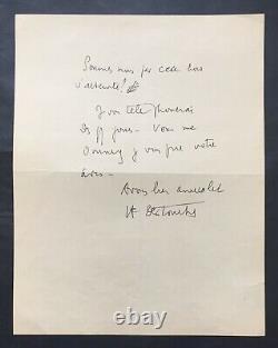 Louis-Ferdinand CÉLINE Autographed Letter Signed Destouches Pamphlets 1939