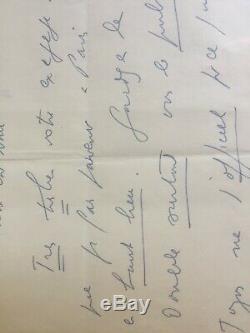 Louis Ferdinand Celine Autograph Letter Signed Charles Deshayes 1949