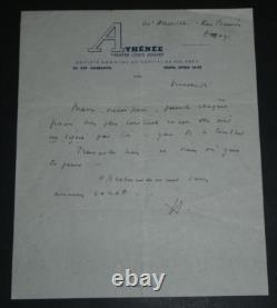Louis JOUVET, Actor, Autograph Letter Signed Louis JOUVET, Actor, Autograph Letter Signed