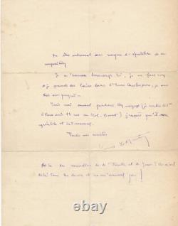 Louis LE BRETON Autographed letter signed on his painting and art