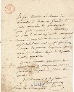 Louis Nicolas Vauquelin Chemist Letter Autograph Signed Sheep Experiment 1813