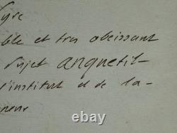 Louis-Pierre Anquetil Autograph letter signed to Emperor Napoleon I, 1806